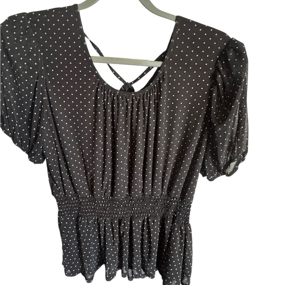 Polka Dot Black Women's Top